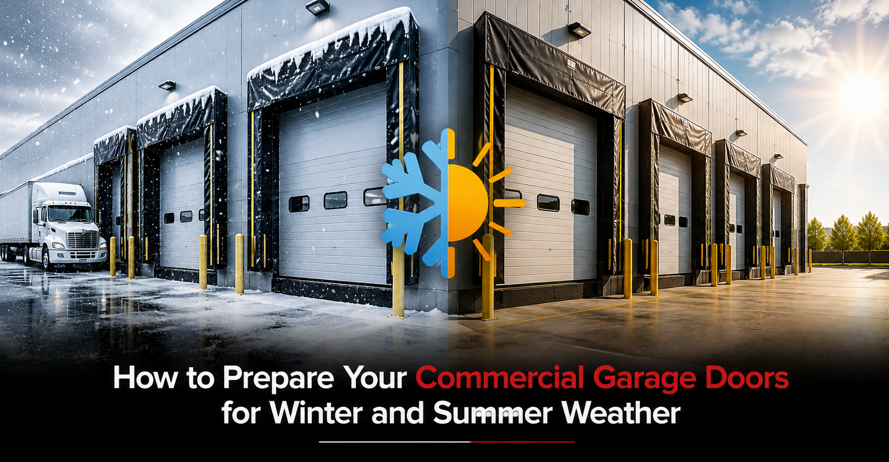 How to Prepare Your Commercial Garage Doors for Winter and Summer Weather