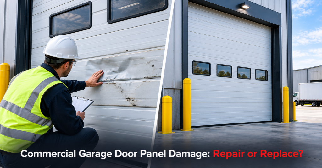 Damaged Commercial Garage Door Panel