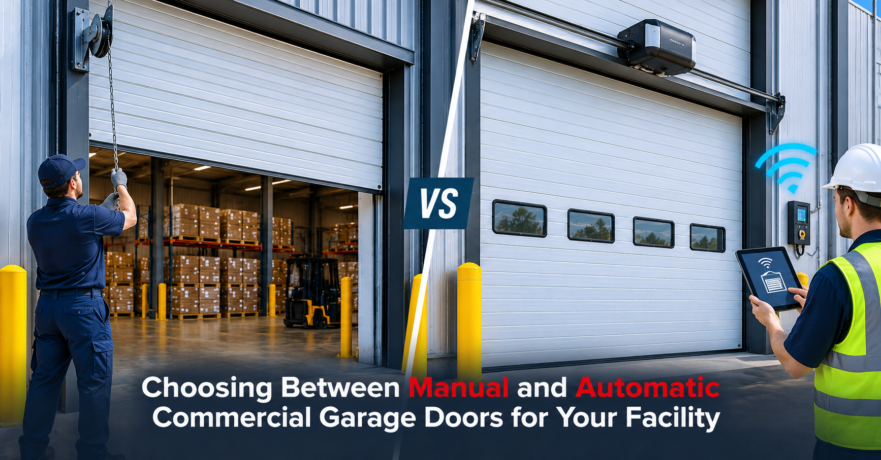 Choosing Between Manual and Automatic Commercial Garage Doors for Your Facility