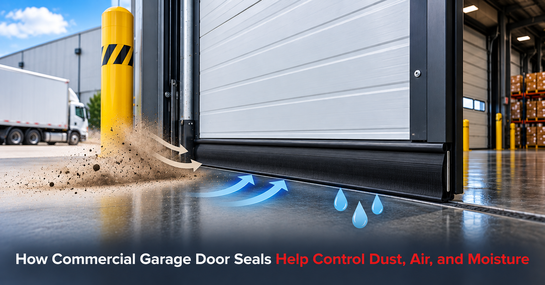 How Commercial Garage Door Seals Help Control Dust, Air, and Moisture